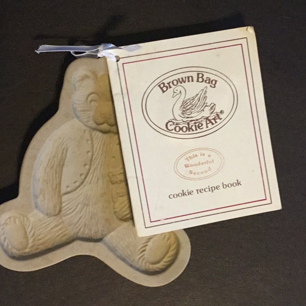 Vintage Brown Bear Cookie Art 1984 Teddy Bear Mold